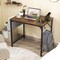 Costway 32" Meeting Room Desk Set of 2/4/6 with Charging Station & Headphone Hook Metal Frame Brown